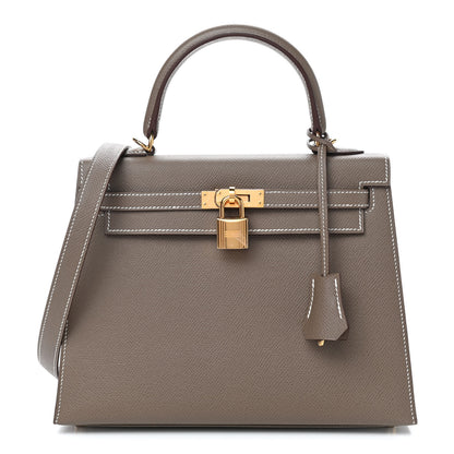 Hermes Epsom Kelly Sellier 25 Etoupe 1 of 11