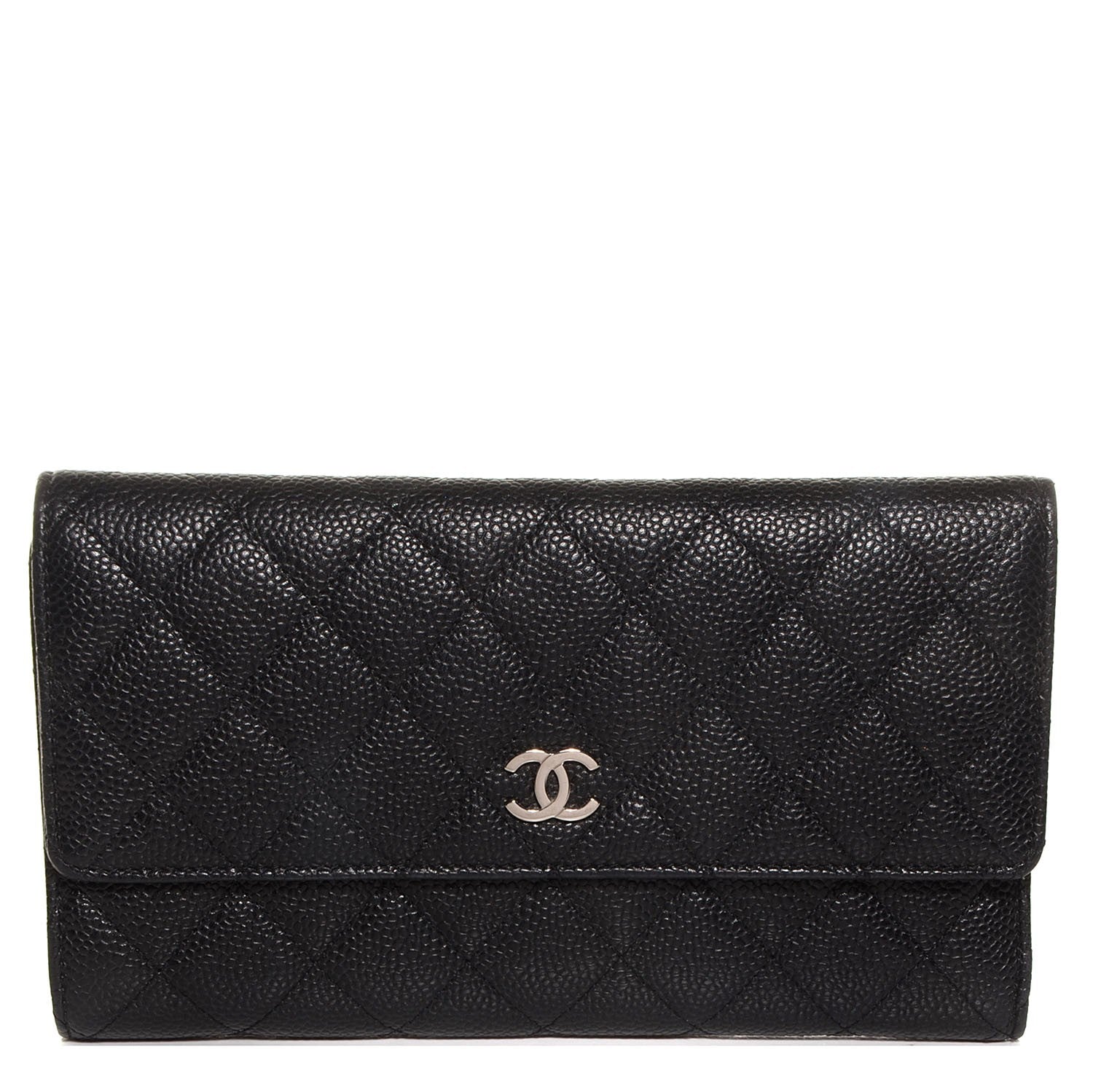 Chanel Caviar Quilted Large Flap Wallet Black 1 of 8