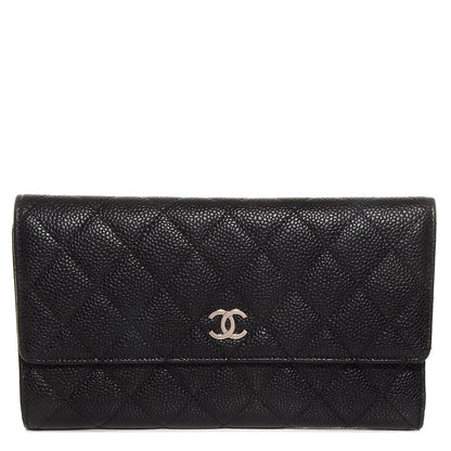 Chanel Caviar Quilted Large Flap Wallet Black 1 of 8