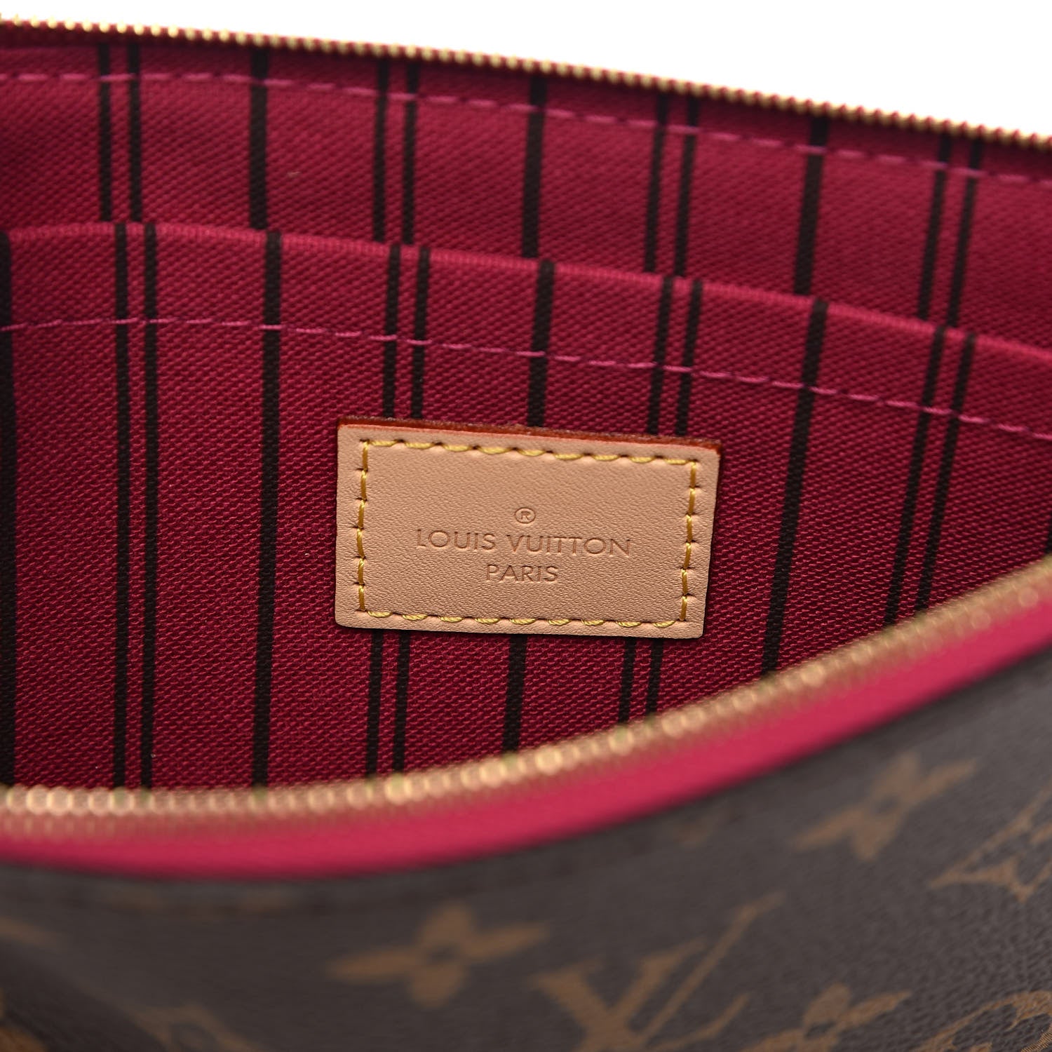 Louis Vuitton Monogram Neverfull MM GM Pochette Pivoine 6 of 8