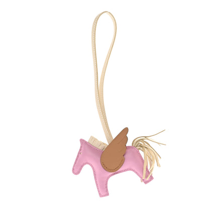 Hermes Milo Lambskin Grigri Rodeo Pegase Horse Bag Charm PM Mauve Sylvestre Craie Chai 1 of 6