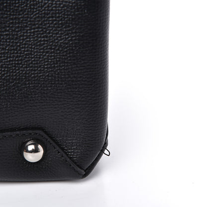 Burberry Derby Calfskin House Check Medium Banner Tote Black 9 of 10