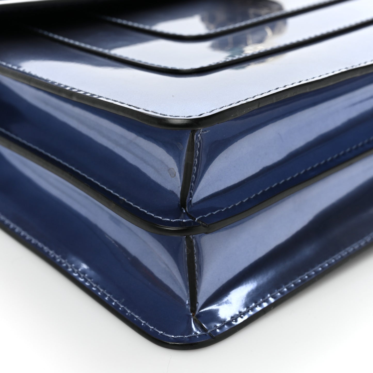 Metallic Serpenti Forever Shoulder Bag Blue