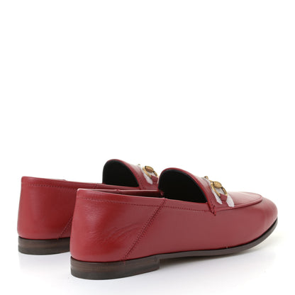 Gucci Lambskin Womens Brixton Horsebit Loafers 36 Hibiscus Red 3 of 7