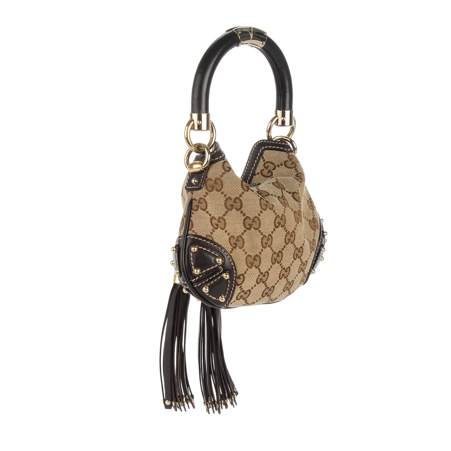Monogram Mini Indy Top Handle Bag Dark Brown