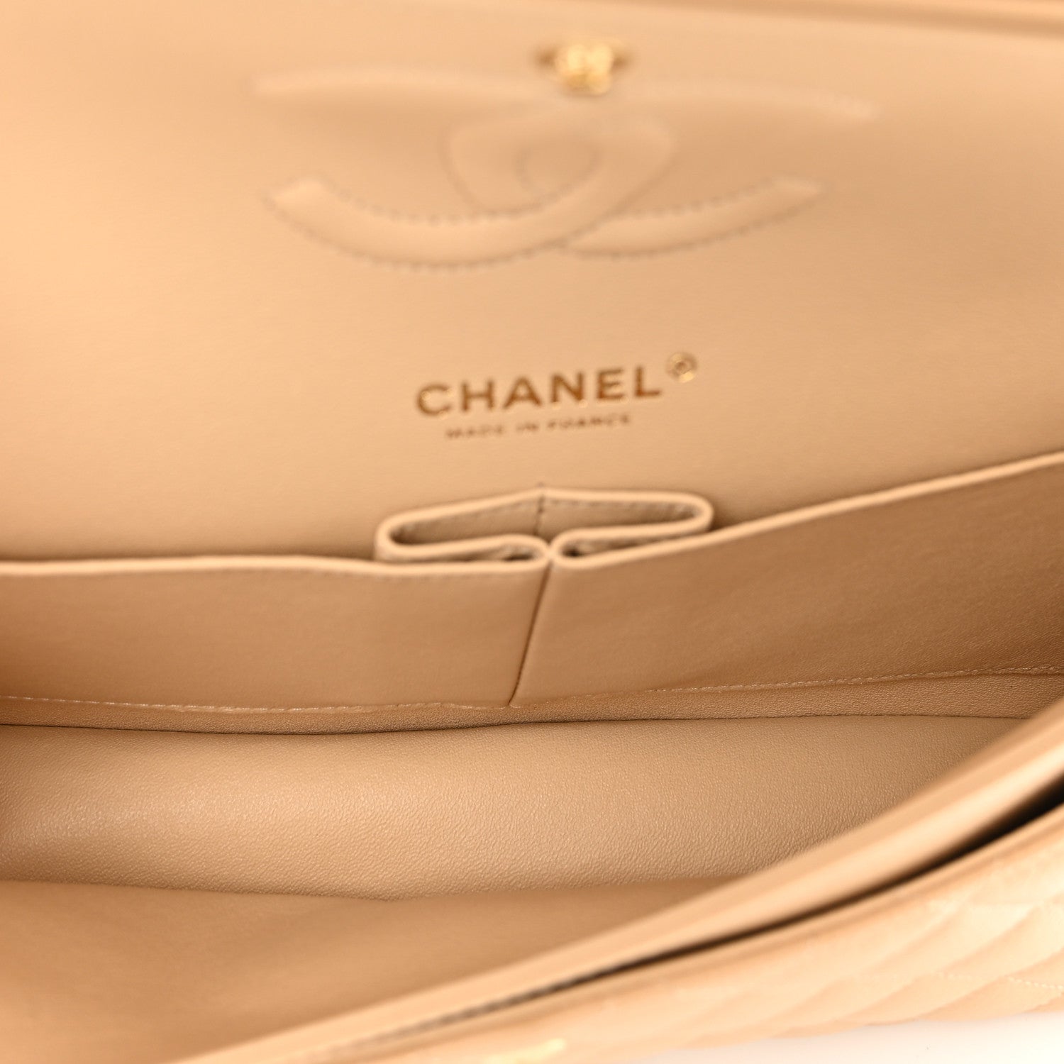 Chanel Caviar Quilted Medium Double Flap Beige 6 of 12