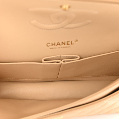 Chanel Caviar Quilted Medium Double Flap Beige 6 of 12