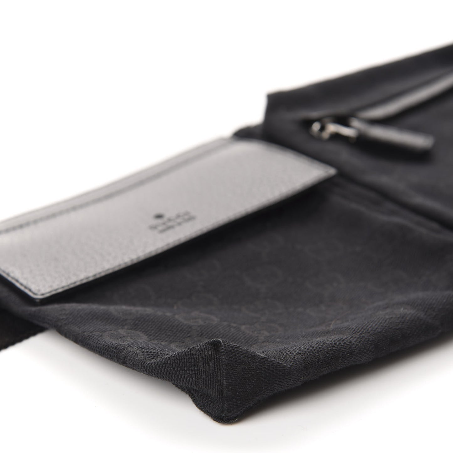 GG Monogram Double Pocket Belt Bag Black