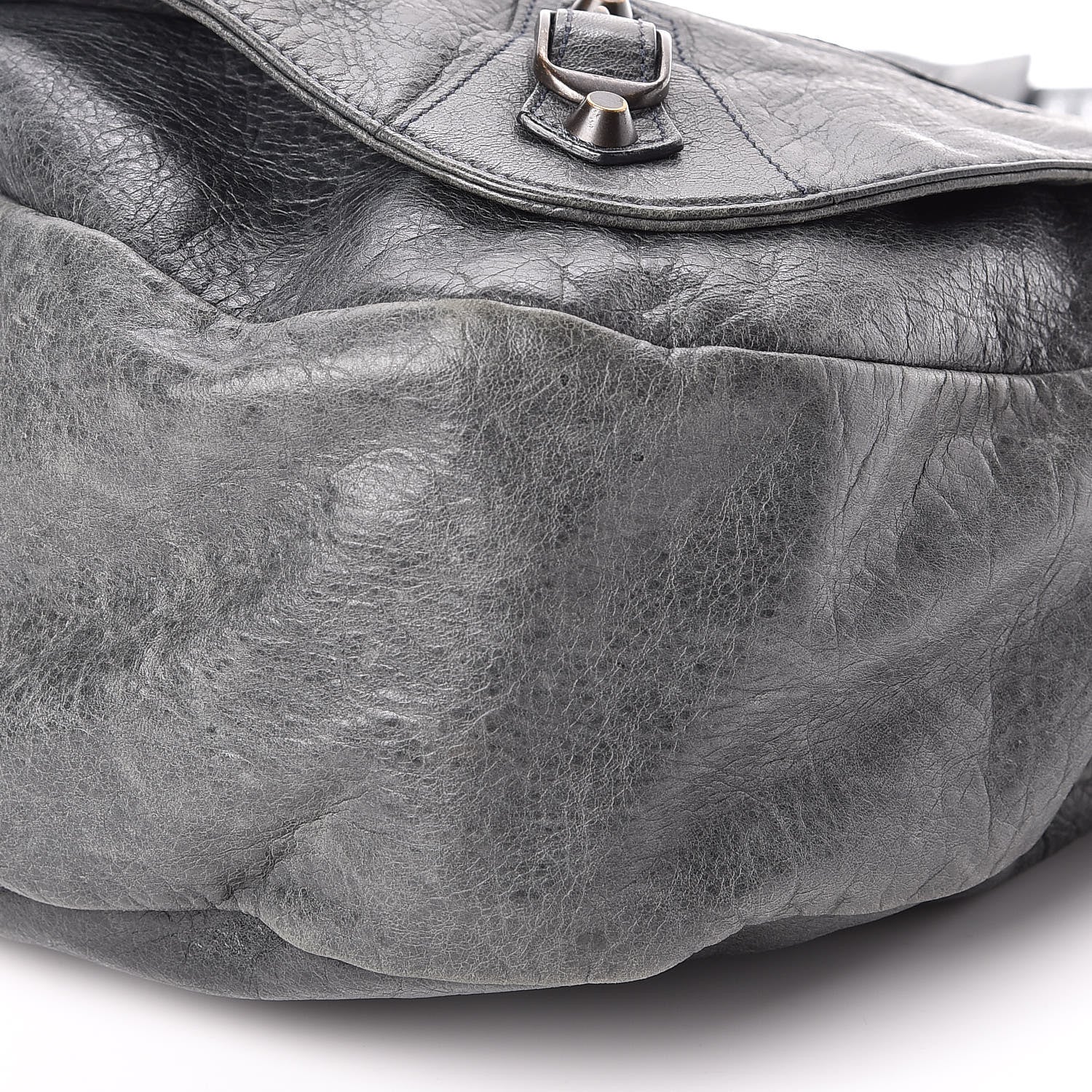 Balenciaga Agneau Classic Hardware Folk Messenger Anthracite 9 of 9