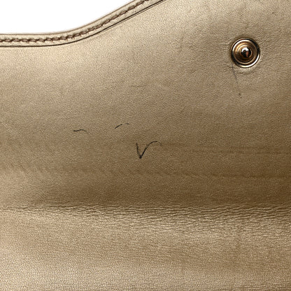 Gucci Monogram Margaux Calfskin Sukey Continental Organizer Wallet Beige Ebony Gold 6 of 12