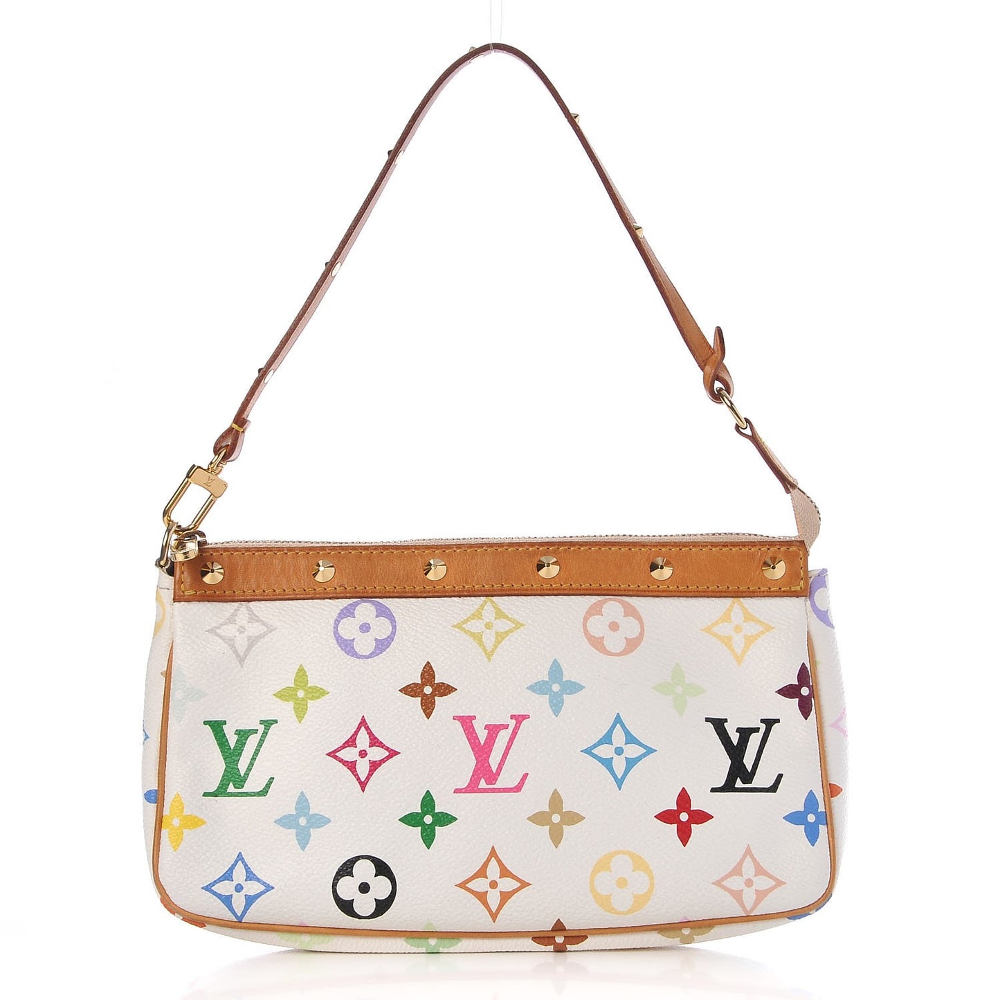 Monogram Multicolor Pochette Accessories White