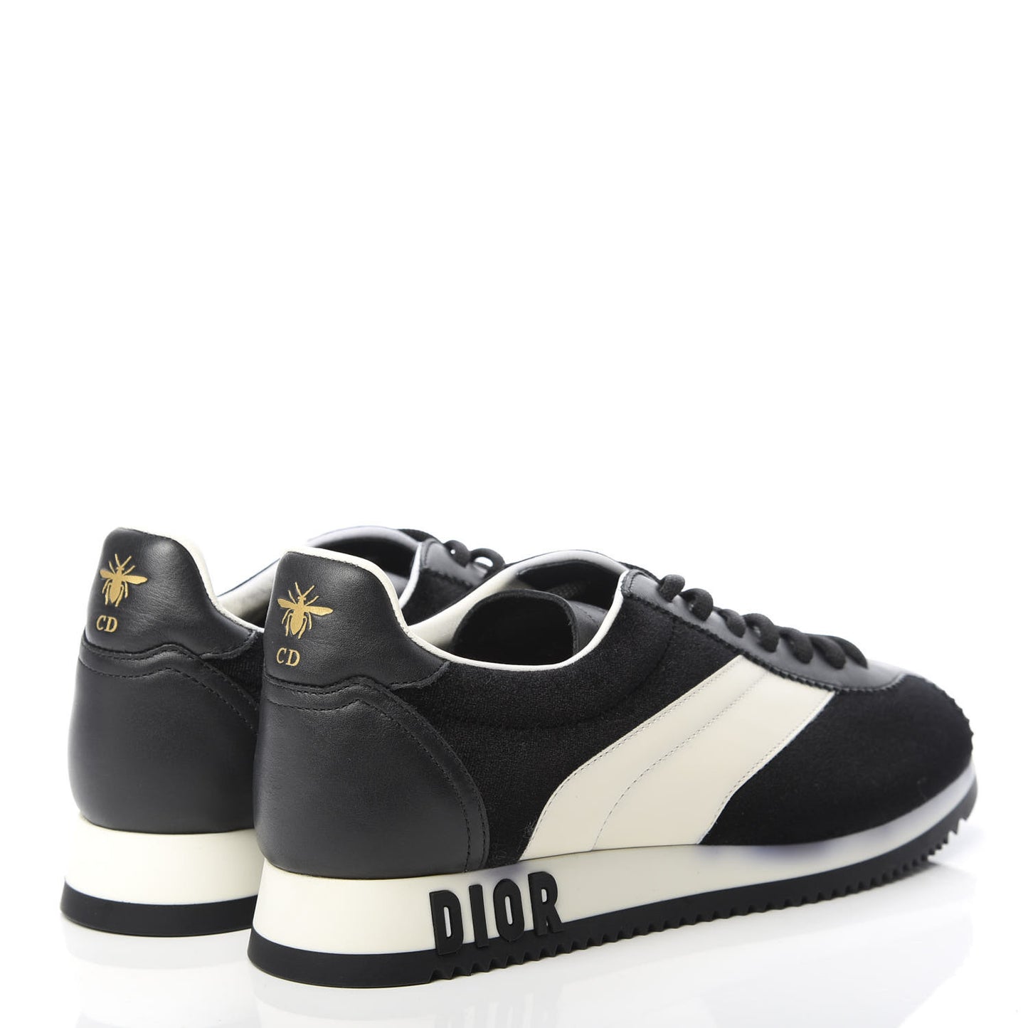 Velvet Mix Diorun Sneakers 36 Black Off White
