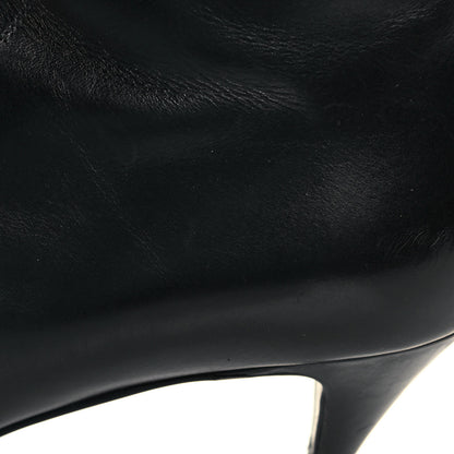 Saint Laurent Calfskin Cat 50 Laced Boots 39 Black 8 of 11