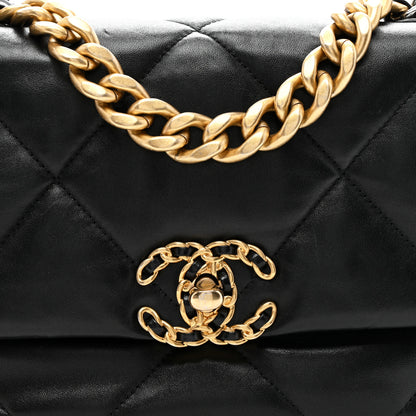 Chanel Lambskin Quilted Medium Chanel 19 Flap Black 8 of 11