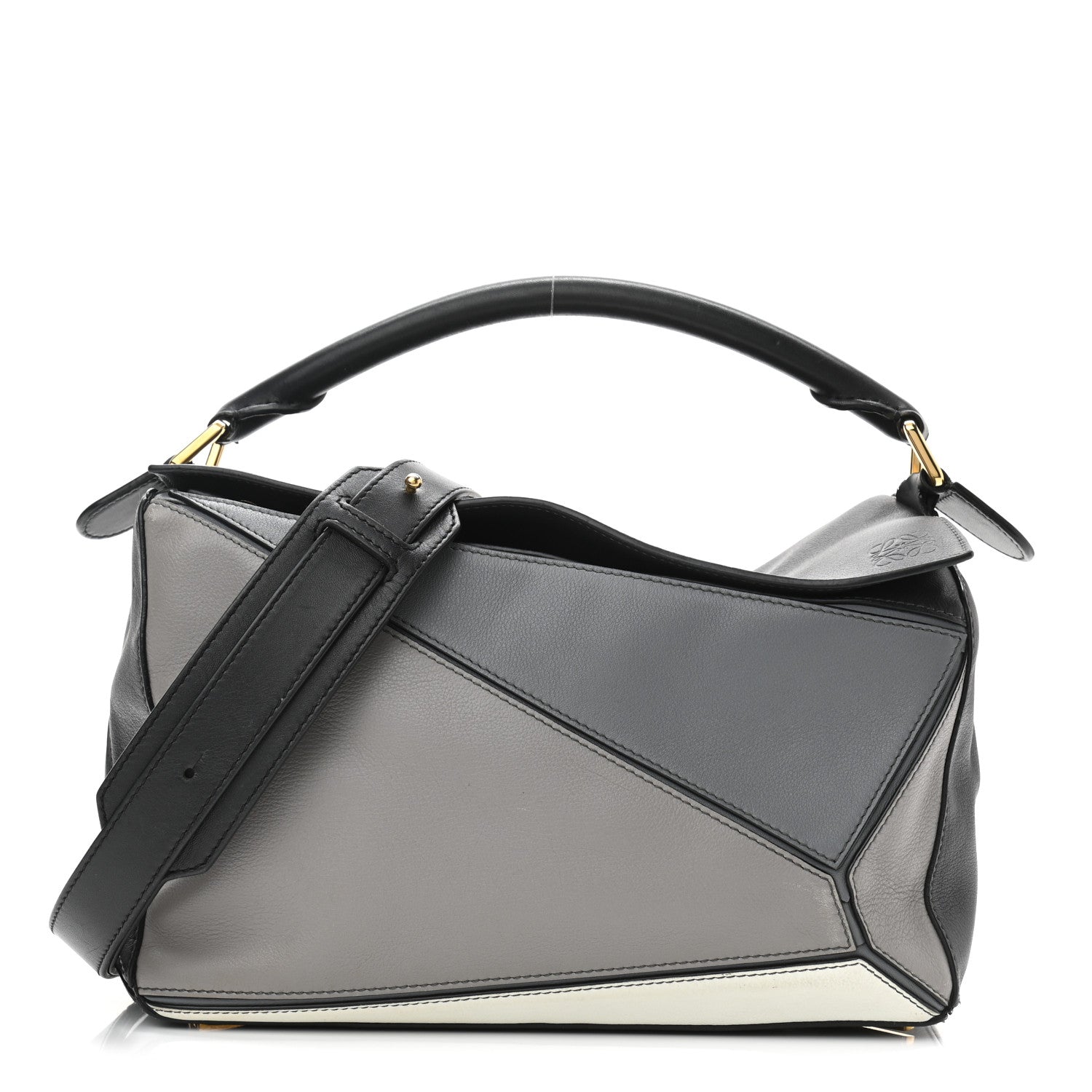Loewe Calfskin Medium Puzzle Bag Grey Multito 1 of 9