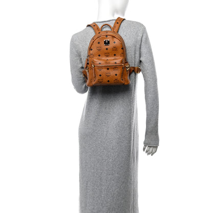 MCM Visetos Side Stud Mini Stark Backpack Cognac 2 of 9