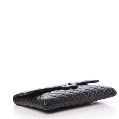 Chanel Caviar Quilted Flap Clutch Black 4 of 9
