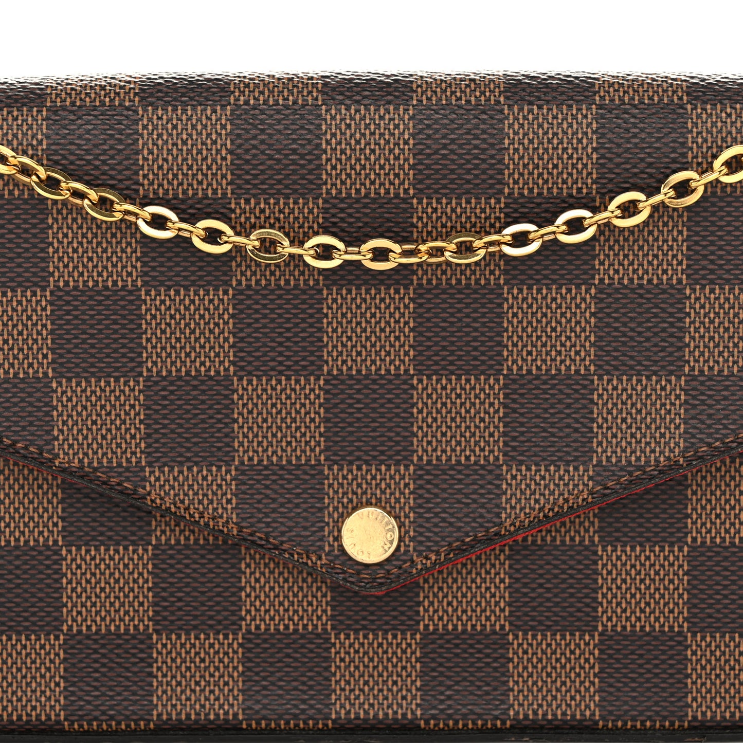 Damier Ebene Pochette Felicie Chain Wallet