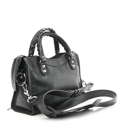 Balenciaga Agneau Classic Silver Hardware Mini City Gris Fossile 3 of 9