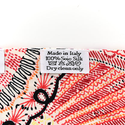 Christian Dior Silk Tree of Life Mitzah Scarf Beige 4 of 4