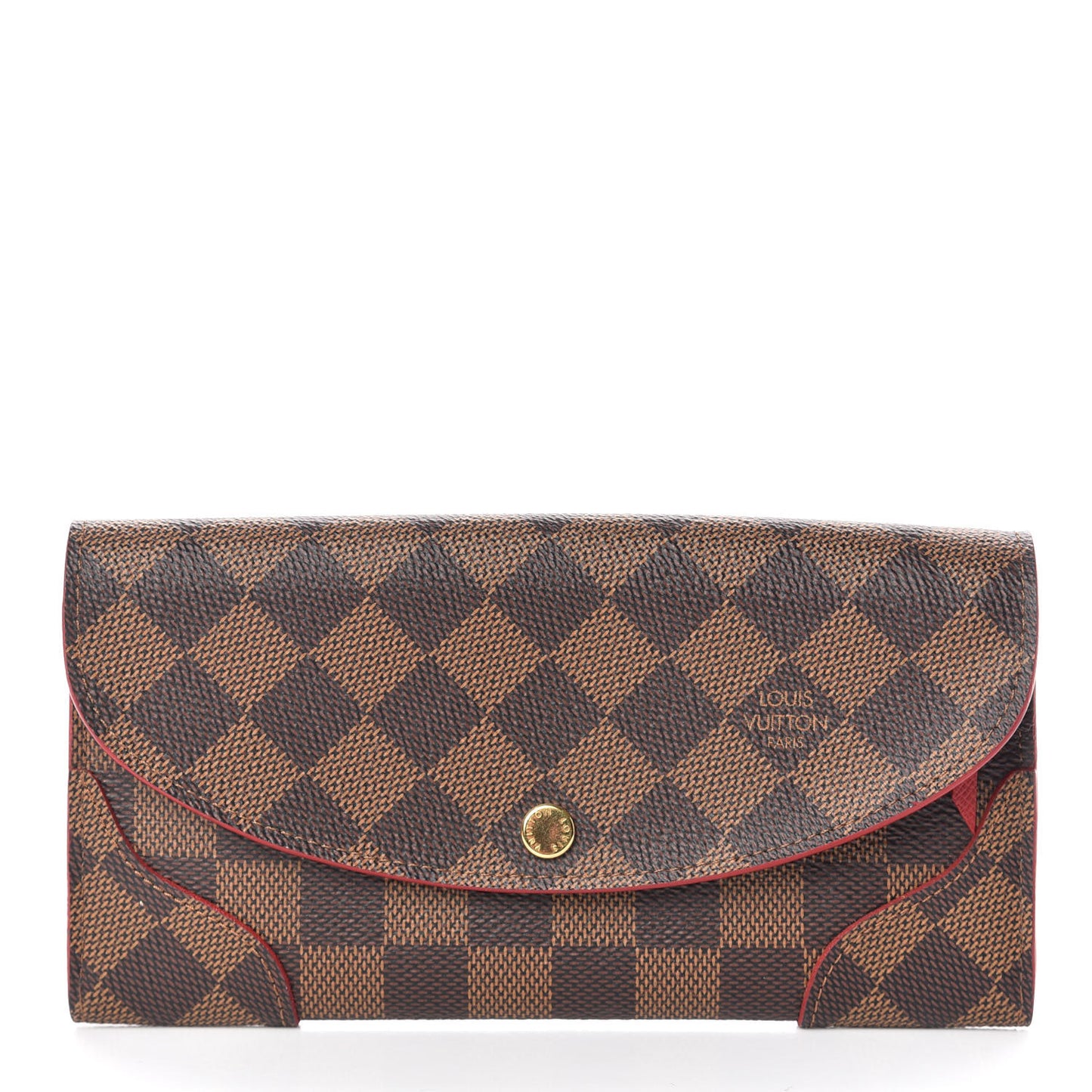 Damier Ebene Caissa Wallet Cherry