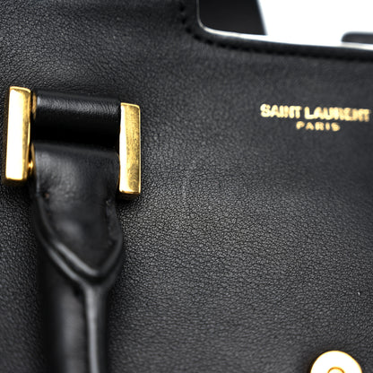 Saint Laurent Smooth Calfskin Small Monogram Cabas Black 11 of 12