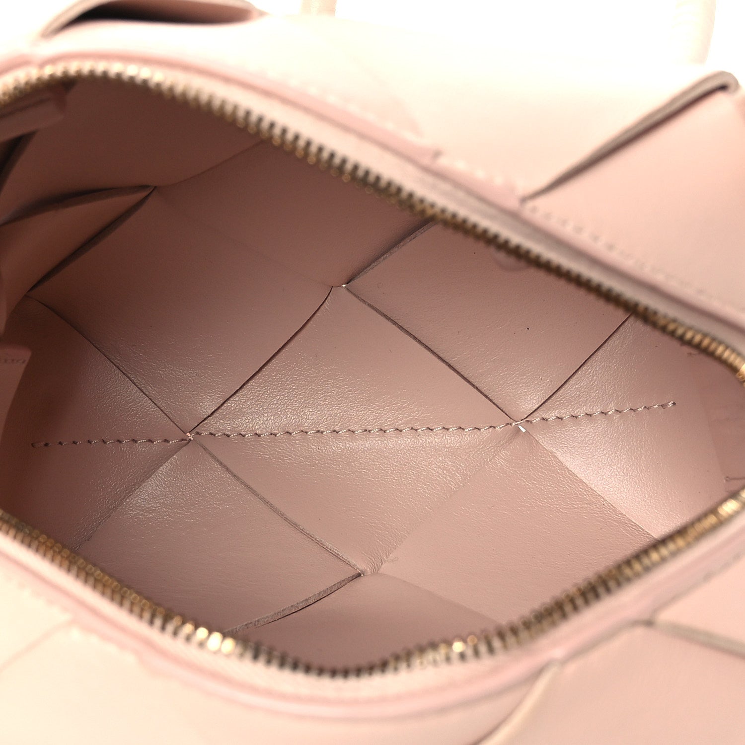 Bottega Veneta Lambskin Maxi Intrecciato Mini Cassette Camera Bag Macaroon 4 of 9
