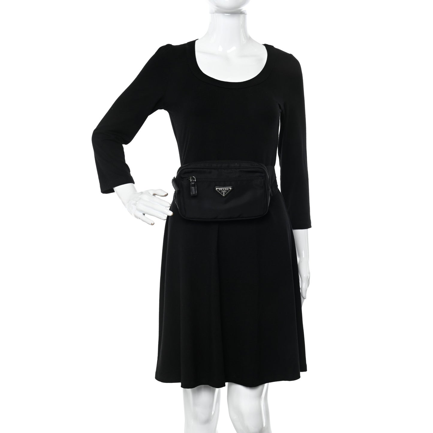 Tessuto Nylon Belt Bag Black