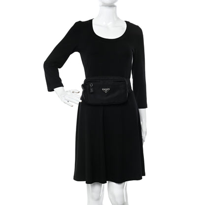Prada Tessuto Nylon Belt Bag Black 2 of 9