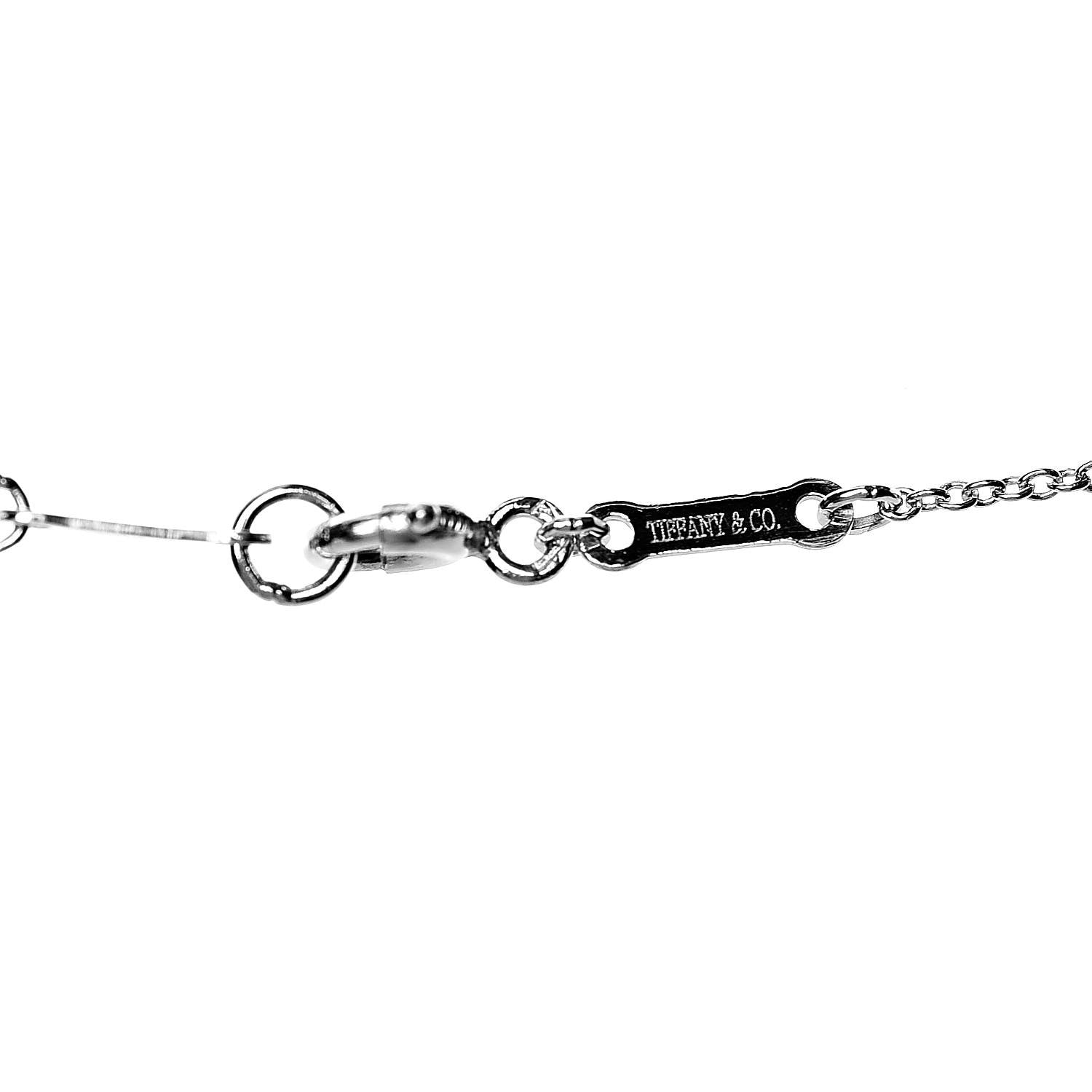 Tiffany Platinum Diamond 12mm Elsa Peretti Cross Pendant Necklace 6 of 6