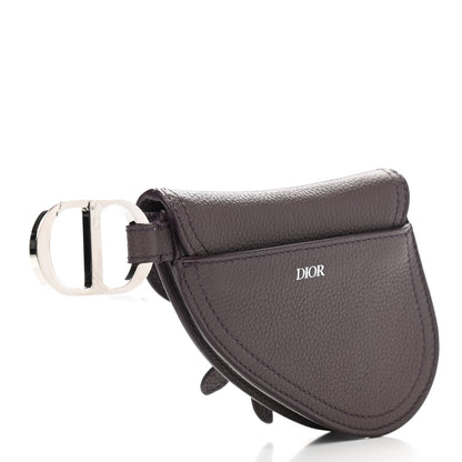Christian Dior Grained Calfskin Saddle Key Ring Warm Taupe 3 of 7