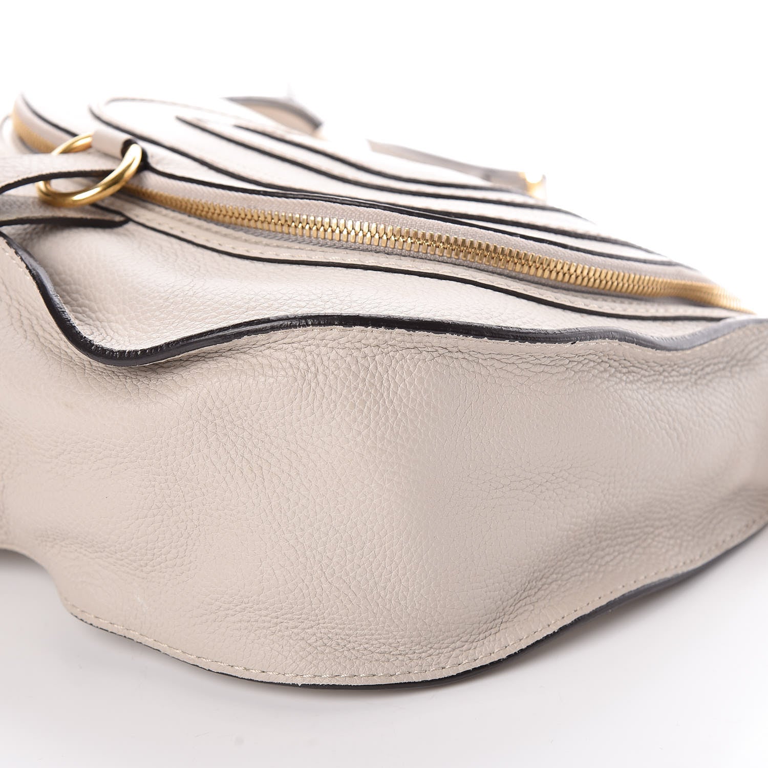 Chloe Calfskin Medium Marcie Round Zip Crossbody Bag Angora Beige 9 of 10