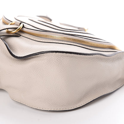 Chloe Calfskin Medium Marcie Round Zip Crossbody Bag Angora Beige 9 of 10