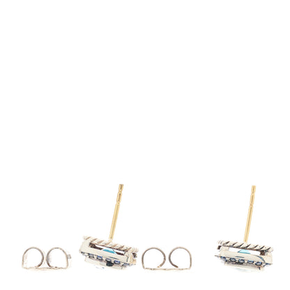 David Yurman DAVID YURMAN Sterling Silver Blue Topaz Blue Sapphire 7mm Petite Albion Earrings 3 of 4