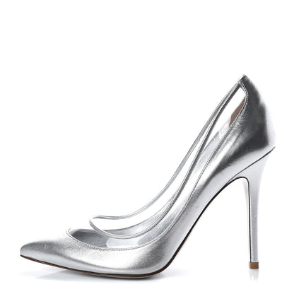 Valentino Garavani Metallic Nappa PVC Dollybow Pumps 39 Silver 1 of 18