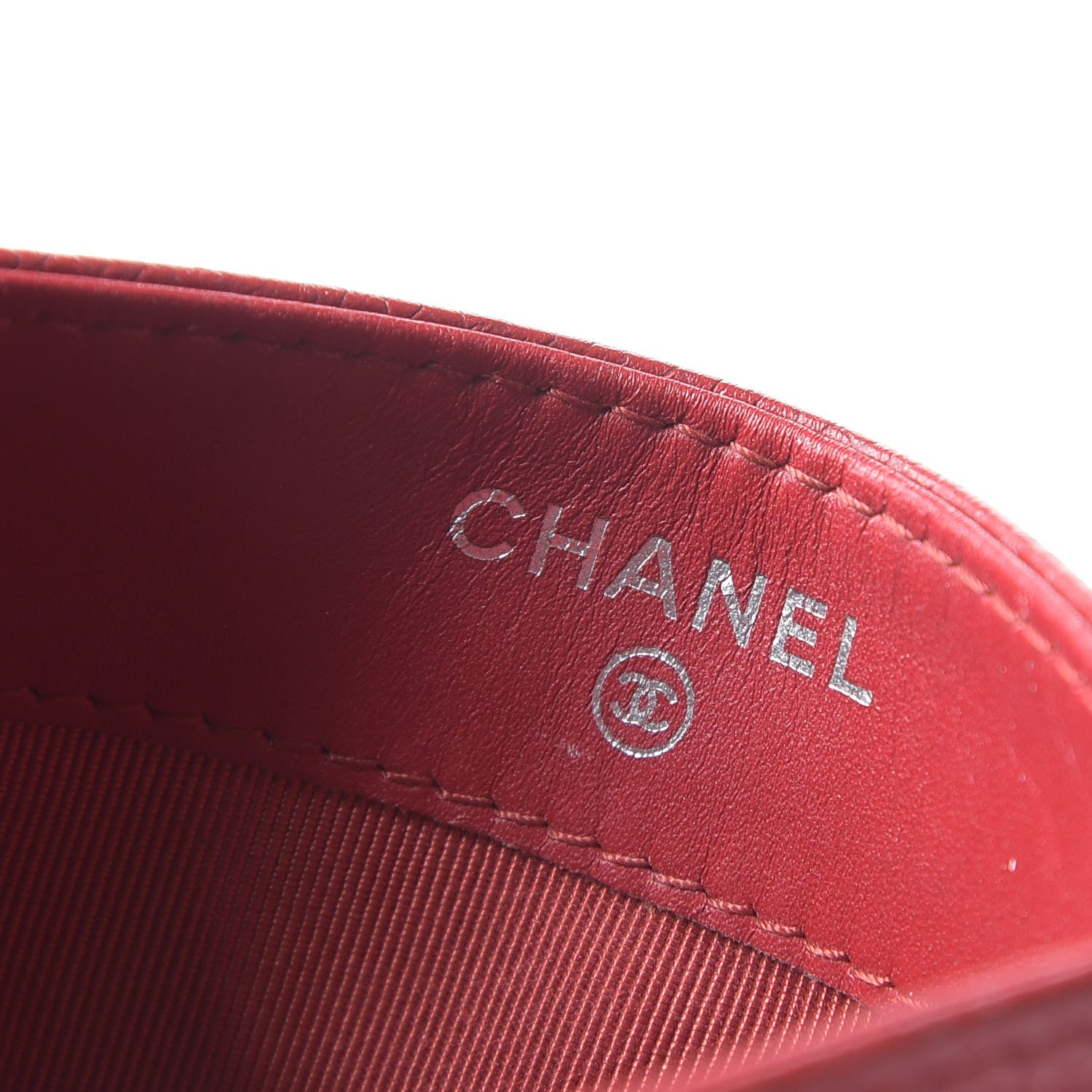 Chanel Caviar Quilted Card Holder Red 5 of 14