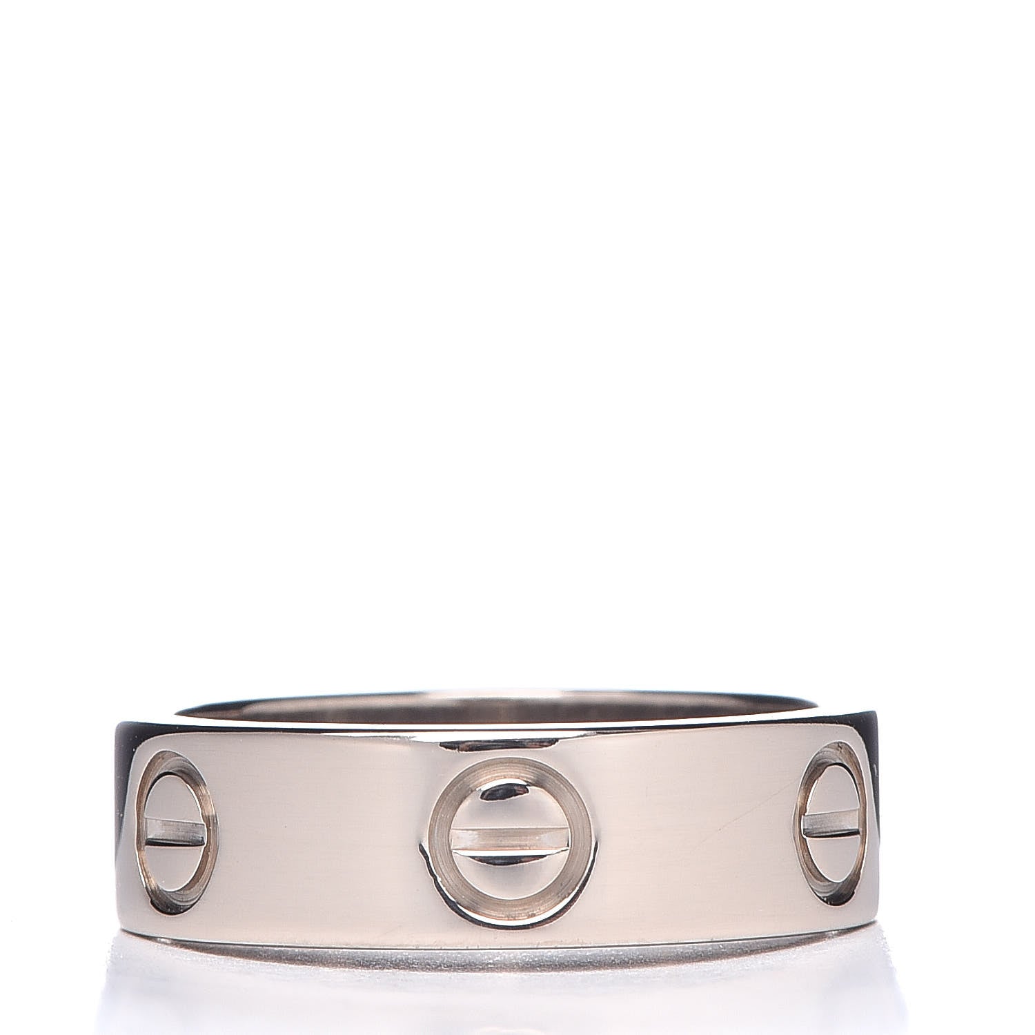 Cartier 18K White Gold 5.5mm LOVE Ring 51 5.75 3 of 4