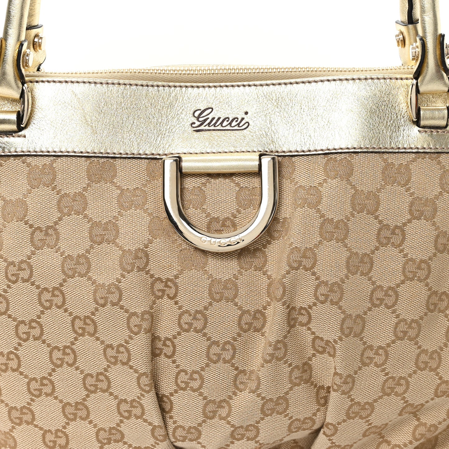 Monogram D Gold Tote Metallic Gold