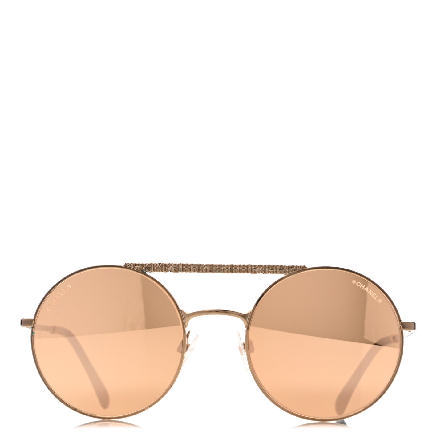 Metal Winter Round Sunglasses 4232 Gold