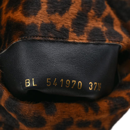 Saint Laurent Calf Hair Leopard Niki 105 Thigh High Boots 37.5 Black 7 of 7