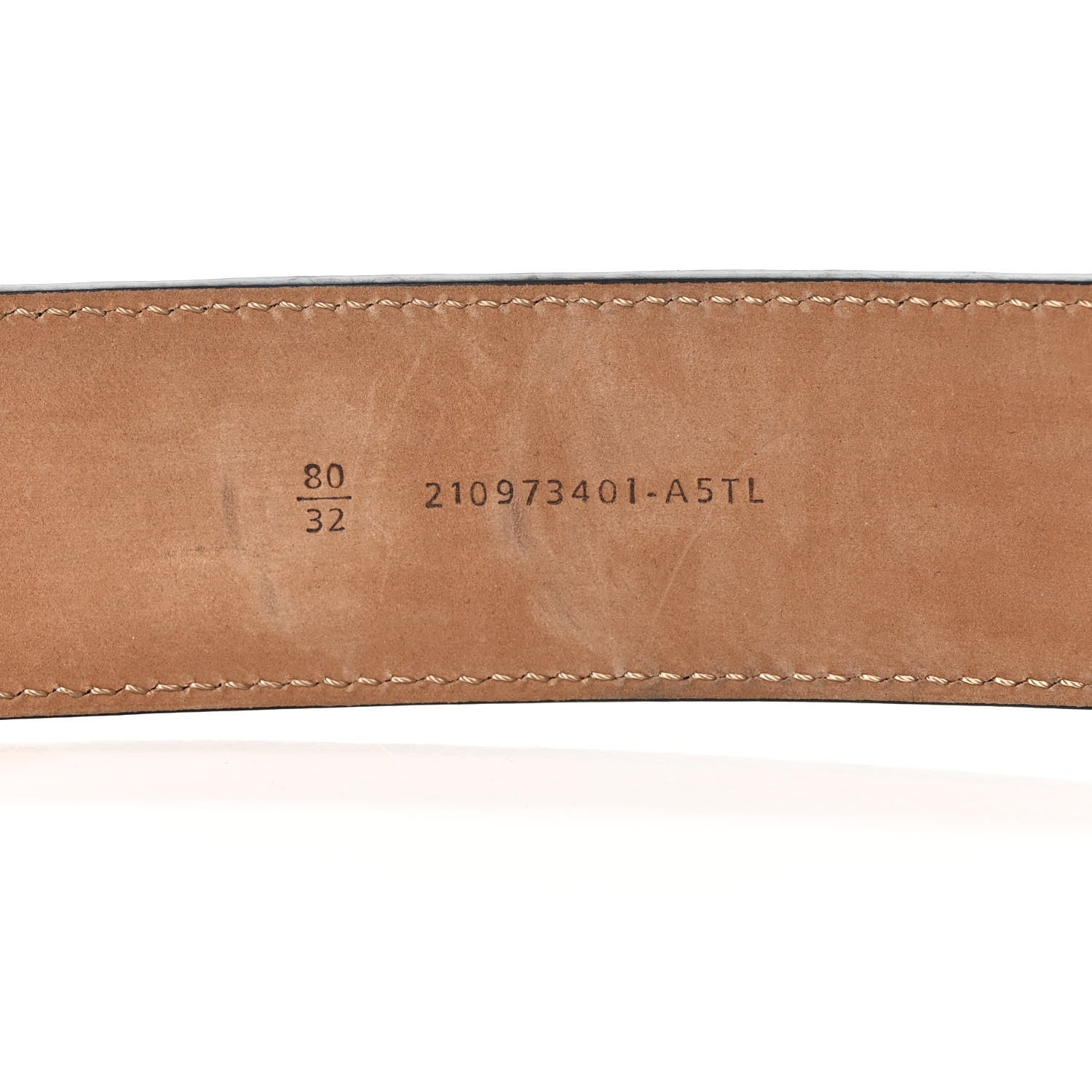 Fendi Vitello F is Fendi Bi-Color FF 1974 Embossed Belt 80 32 Maya Black 4 of 6