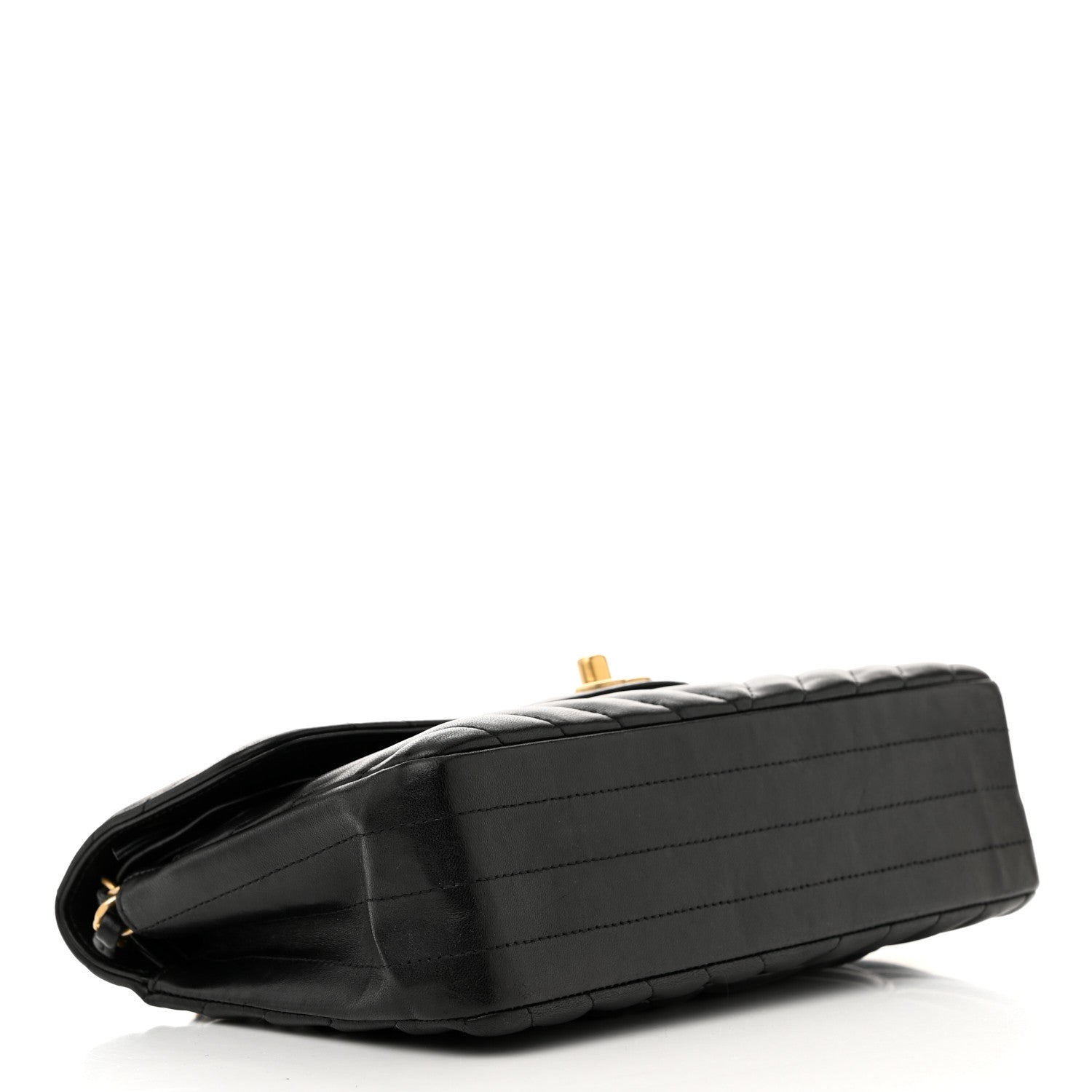 Chanel Lambskin Chevron Quilted Small Double Flap Black 4 of 14