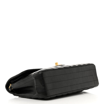 Chanel Lambskin Chevron Quilted Small Double Flap Black 4 of 14