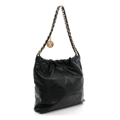 Chanel Shiny Calfskin Quilted Small Chanel 22 Black 3 of 11