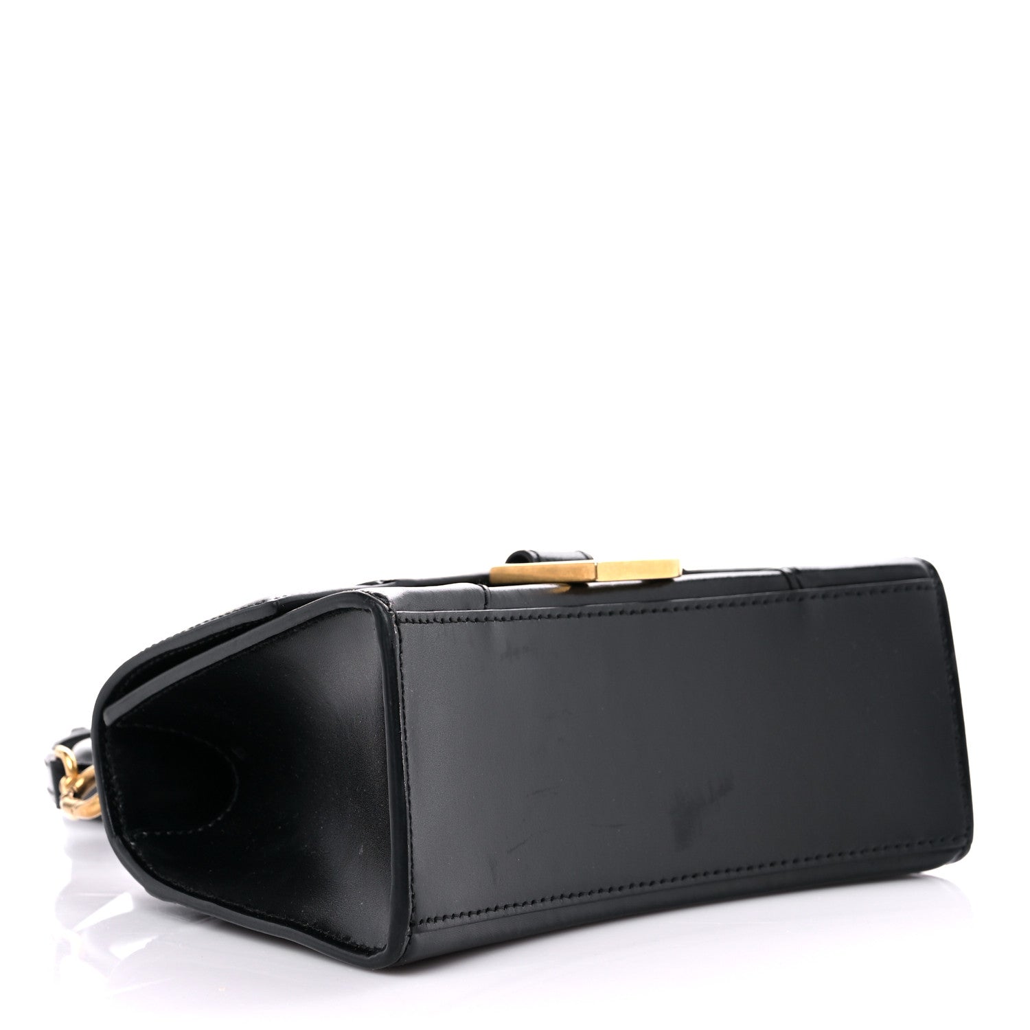 Balenciaga Shiny Box Calfskin Hourglass Top Handle Bag XS Black 4 of 16