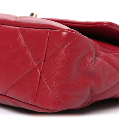 Chanel Goatskin Quilted Large Chanel 19 Flap Red 10 of 10