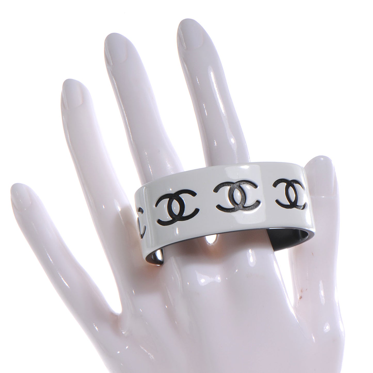 Resin CC Narrow Cuff Black White XS