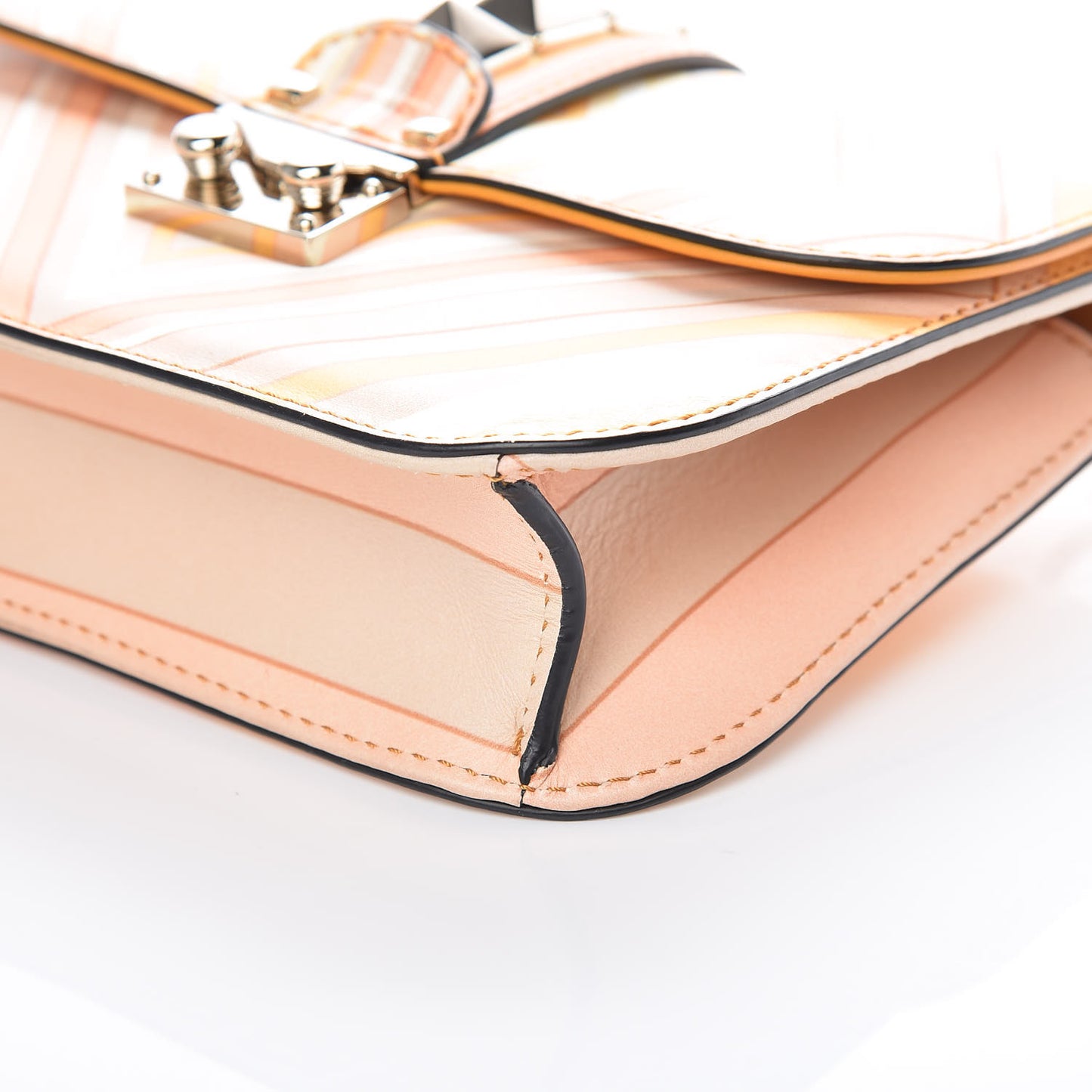 Vitello Native Couture 1975 Small Glam Lock Rockstud Flap Mandarin Sorbet