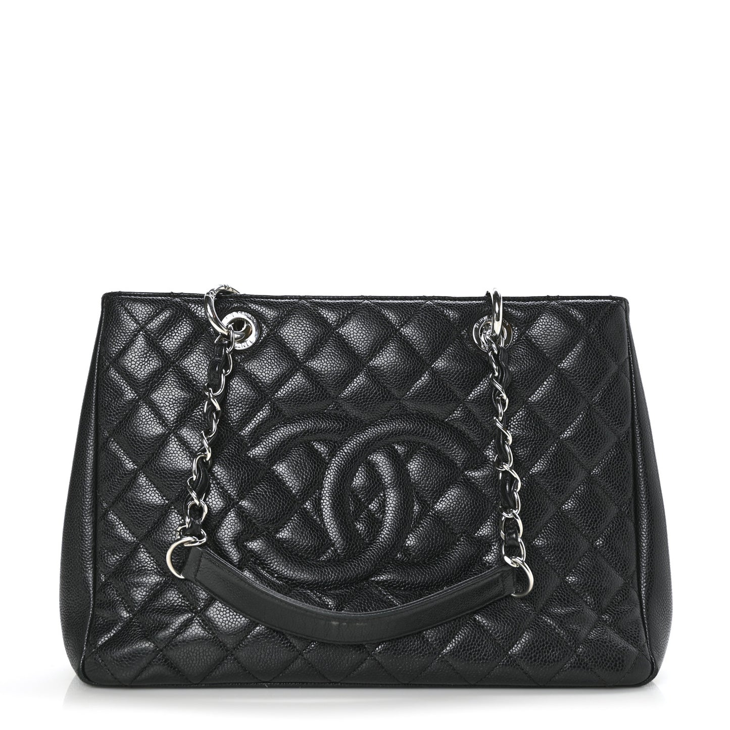 Caviar Quilted Grand Shopping Tote GST Black