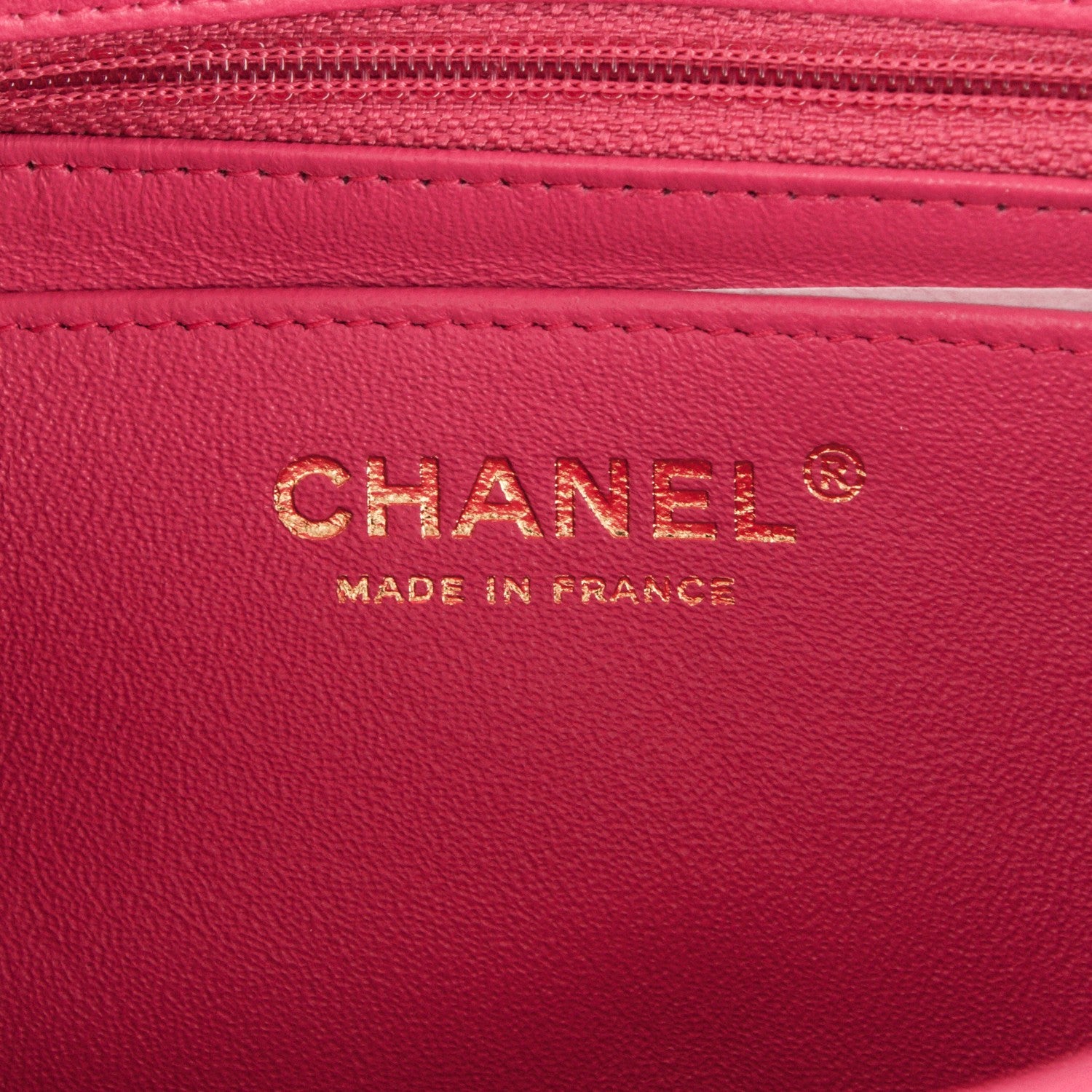 Chanel Lambskin Quilted Mini Rectangular Flap Fuchsia 7 of 8